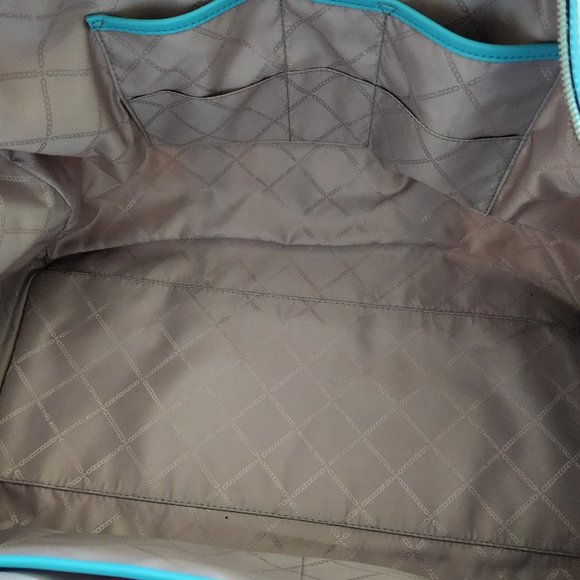 Authentic Michael Kors Weekender in Ocean Blue with matching Passport Wallet - Picture 4 of 10